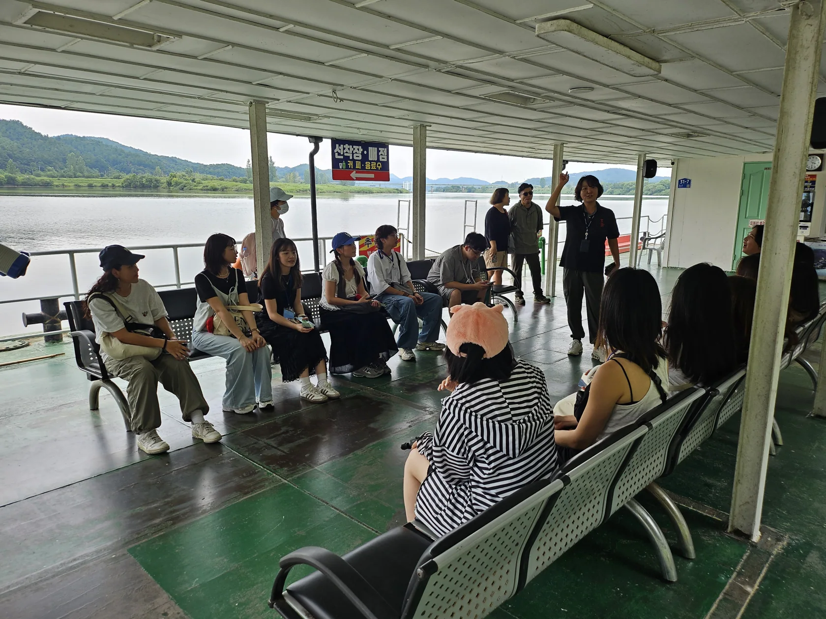 Watching the water and listening on board