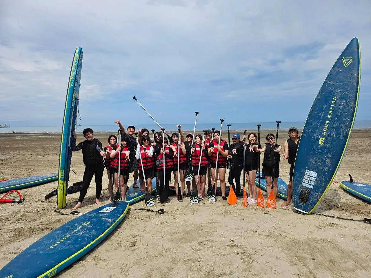 A shared SUP photograph at Chunjangdae Beach