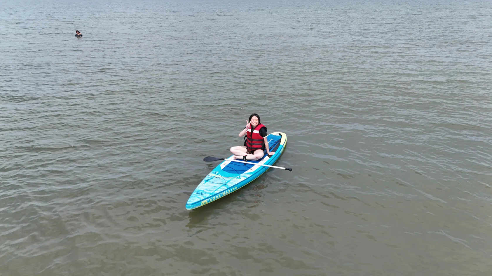 A moment to pause on the paddleboard